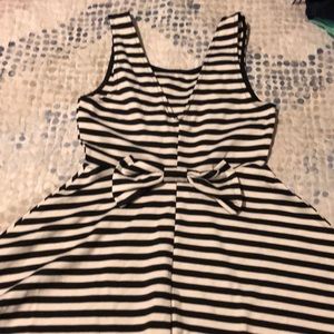 Black and white stripe skater dress